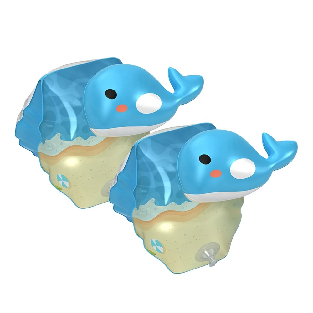 Factory Custom Cartoon Animal Swimming Arm Float Ring Learning Swim Training Aids Inflatable Arm Float