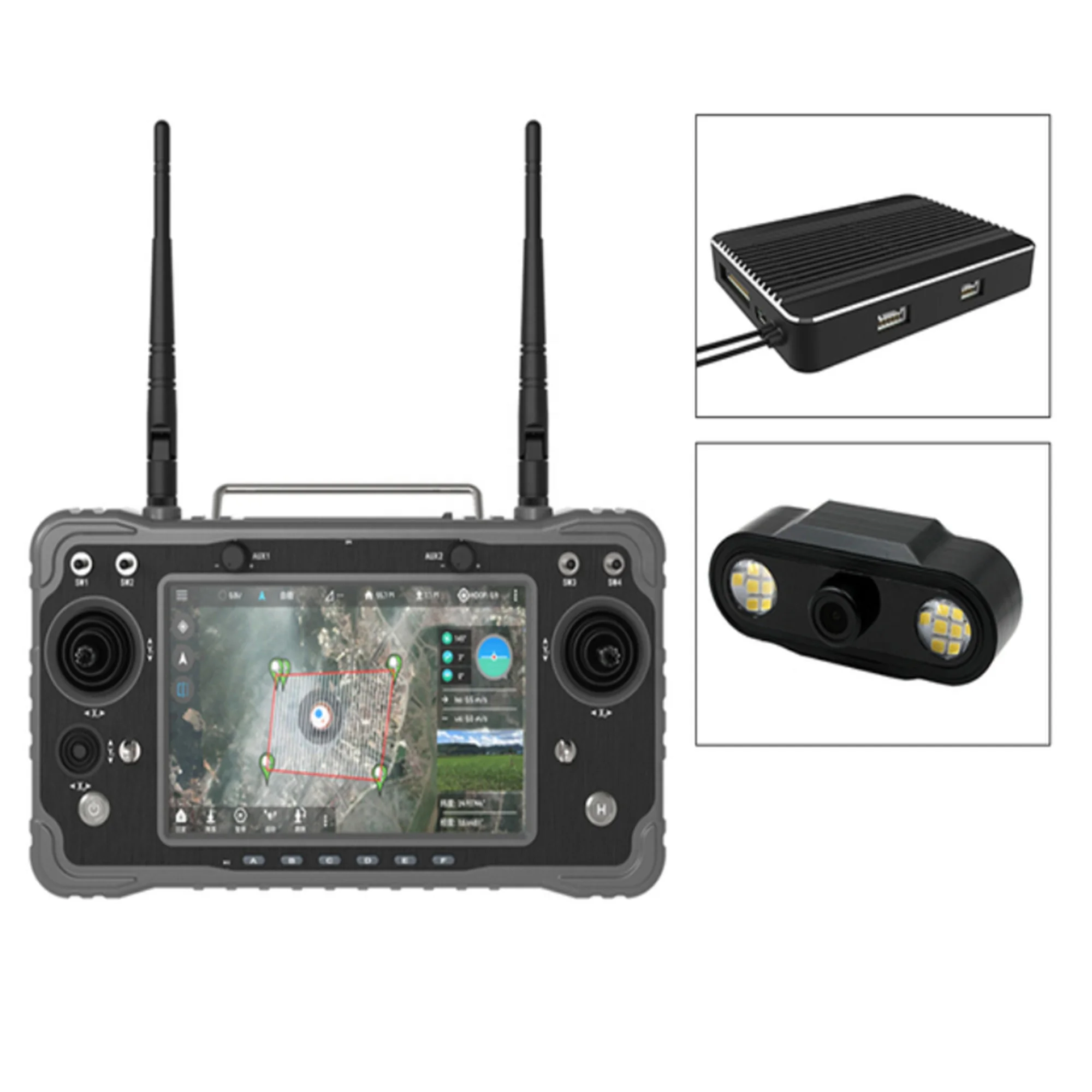 2.4GHz Handheld 1080P Screen Drone Digital Video Data Transmission Receiver Drone Remote Control Radio UAV Remote Controller