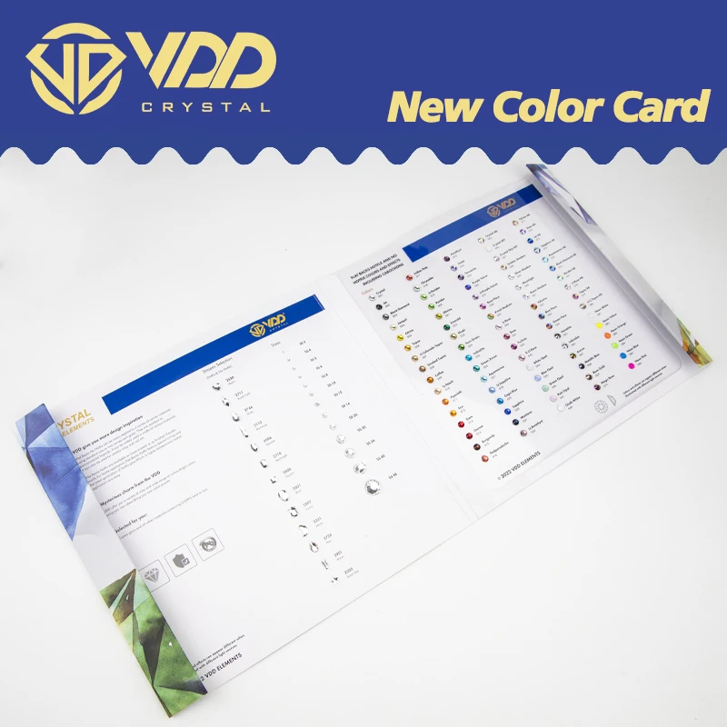 VDD 061 Moon Shadow 1440Pcs SS4-SS20 Mix Size Clear Crystal Non HotFix Gold Flat Back Rhinestones  DIY 3D Nail Art Accessories