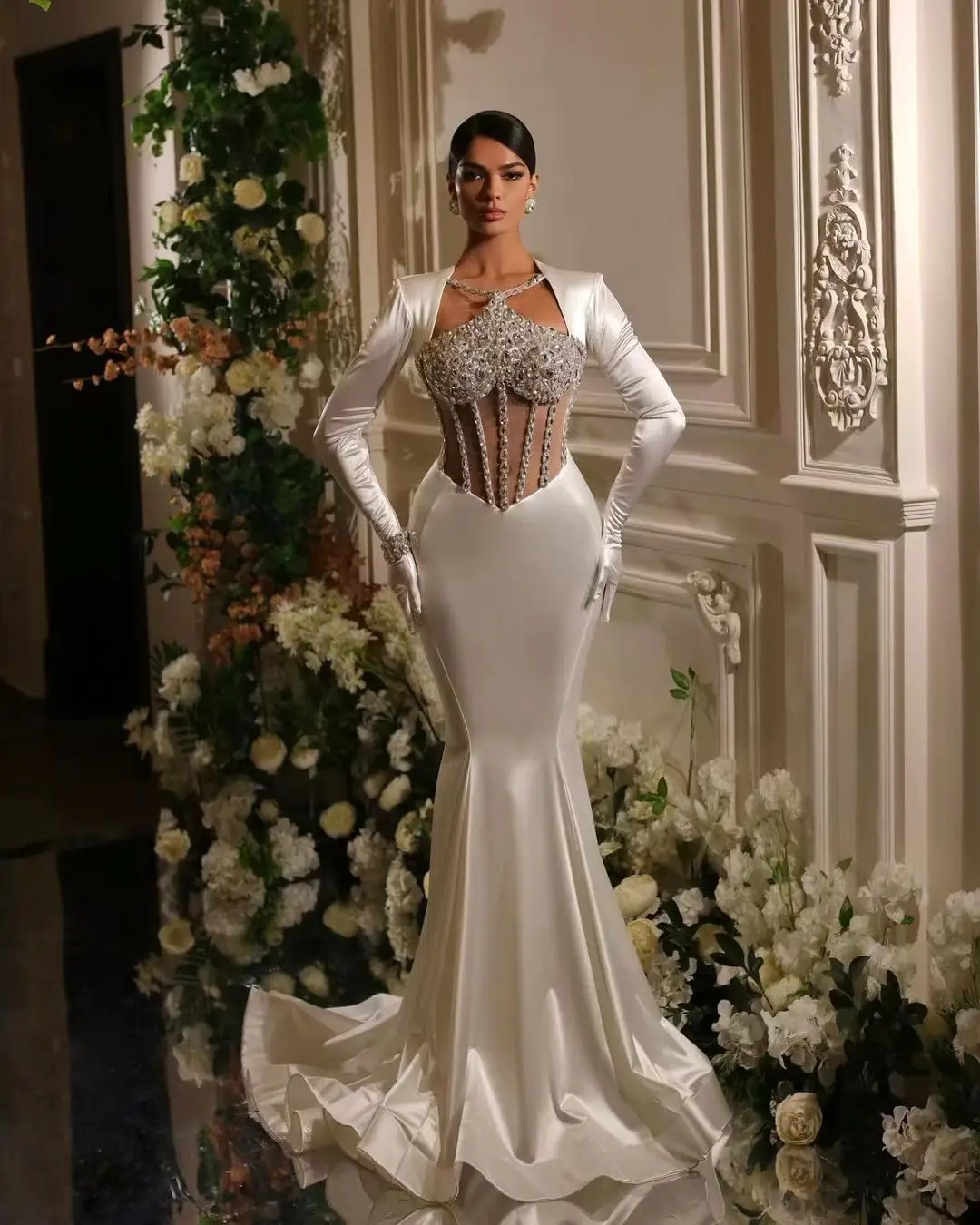 ED2499 Luxury Clothing Fashion For Women Elegant Luxury Prom Evening Dress Mermaid Wedding Dress