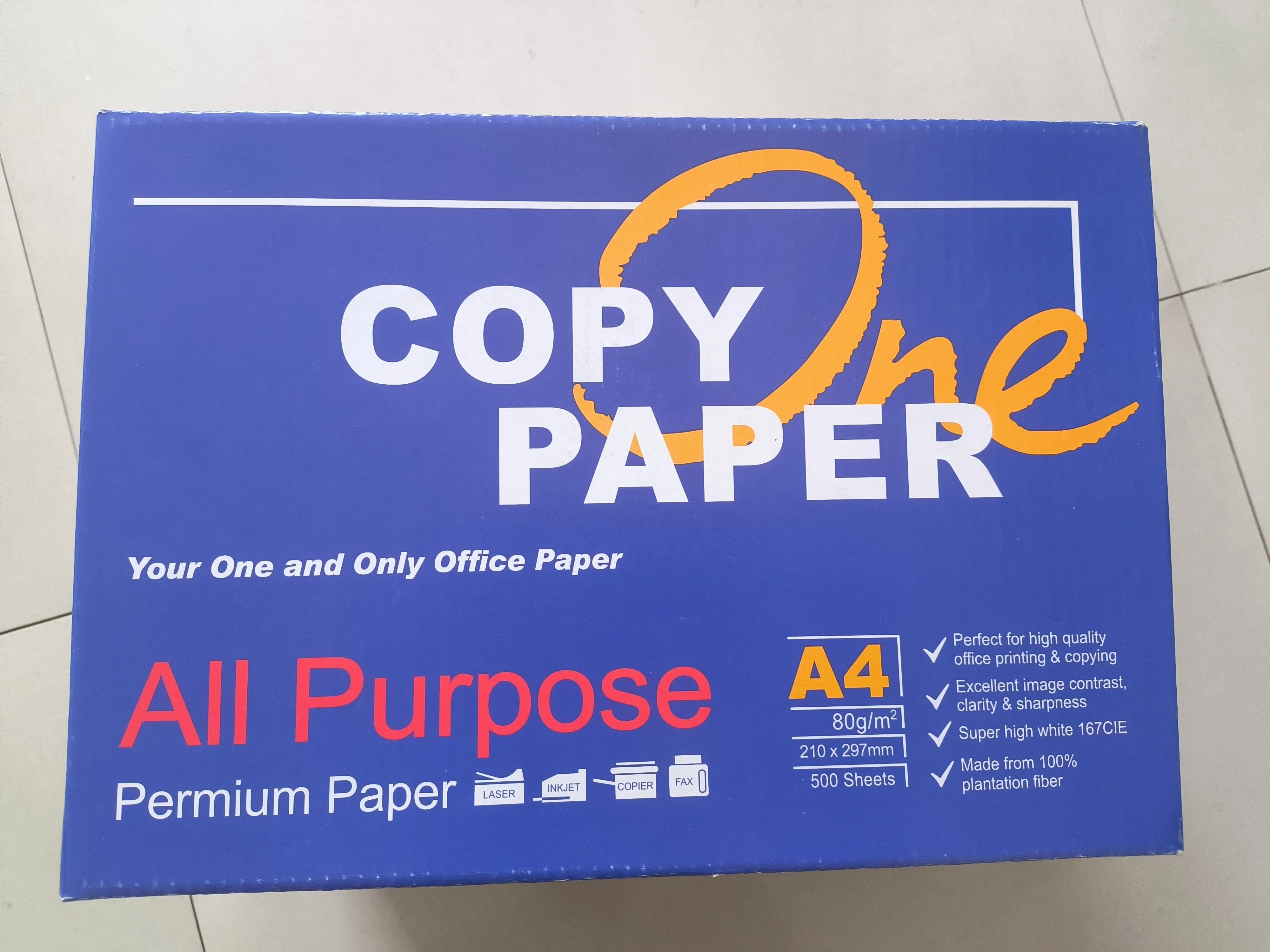 Qiyin оригинальный PaperOne A4 двойная офисная копировальная бумага 80/70/75 г/кв. М белая в наличии буквенном и юридическом размере