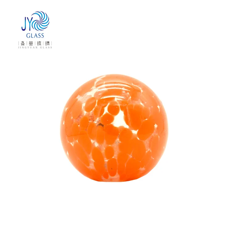 wholesale luminous colourful outdoor round murano hand blown glass garden ball hollow