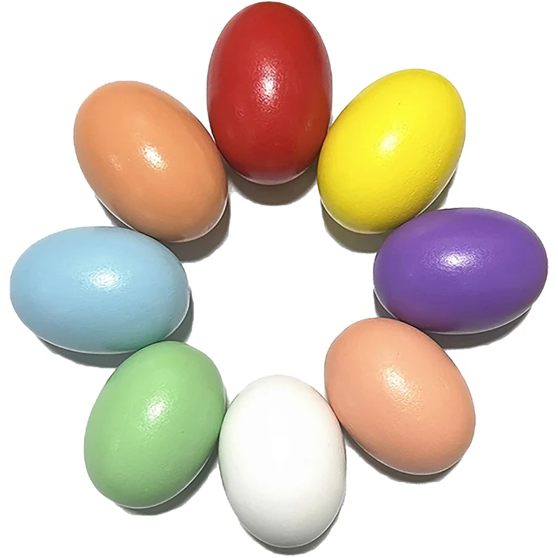 cork easter handpainted hollow wooden hen eggs for crafts and easter egg ornaments