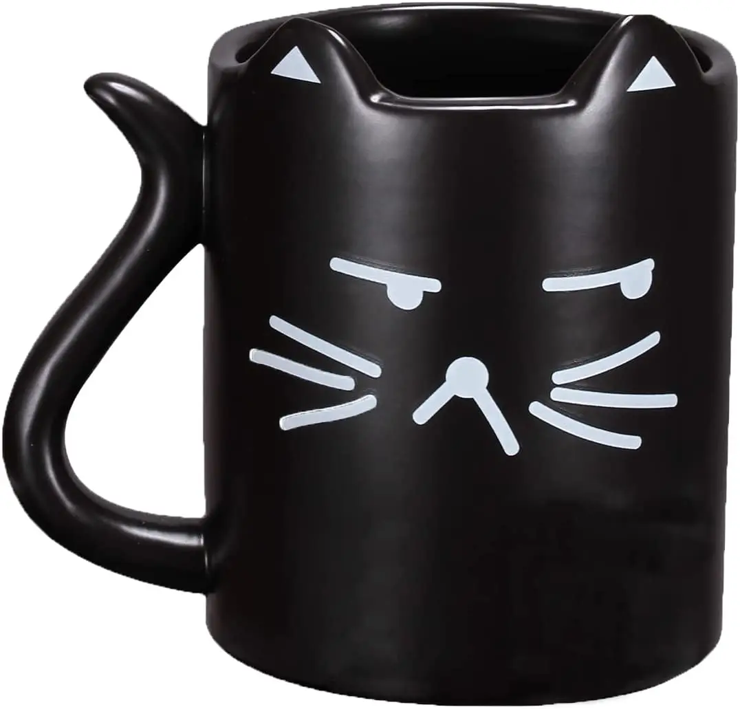 Funny  magic mug Cat Coffee cups For Cat lovers Heat sensitive Color changing mug
