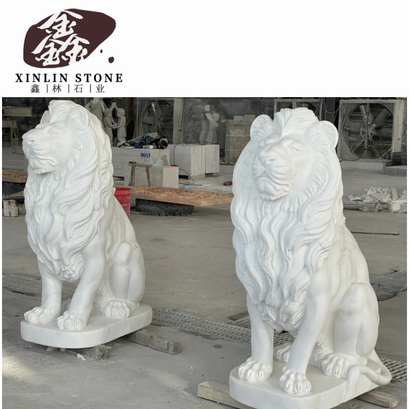 Garden Lion Stone Statue Sculpture carving stone lion with marble statue garden sculpture stone carving custom 1.2m 1.5m 1.8m 2m
