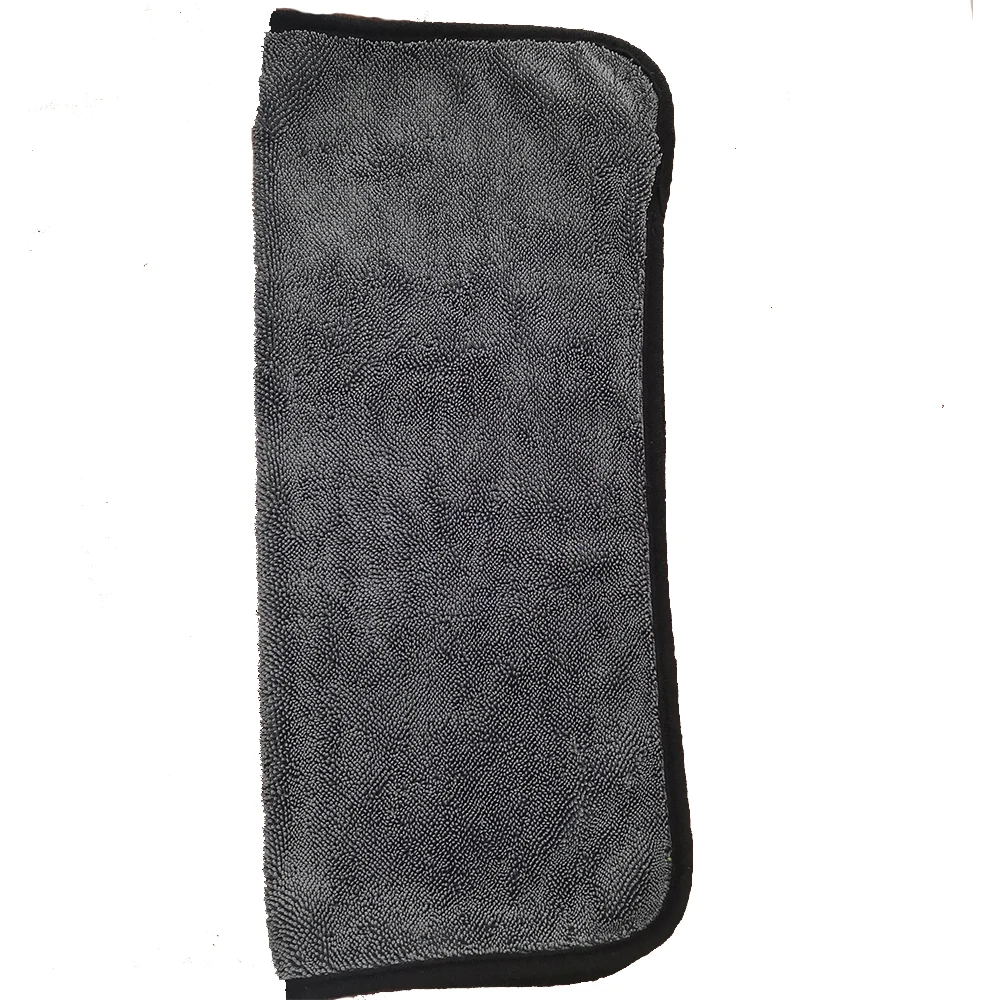 Gray Auto Detailing Premium 600 Gsm 24x36 Large Single Side Twist Microfiber Twisted Loop Drying Towel Micro Fibre Towel For Car