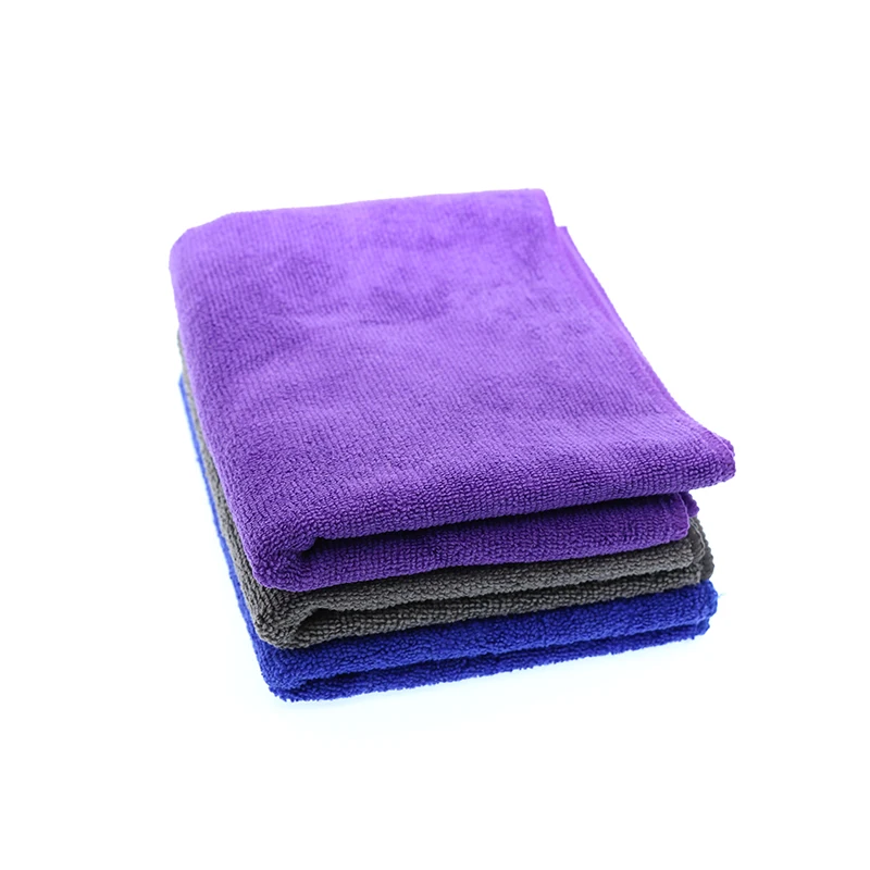 420gsm 40x60cm Sanded fabric car wash microfiber towels strong water absorption blue/purple/grey car cleaning cloth