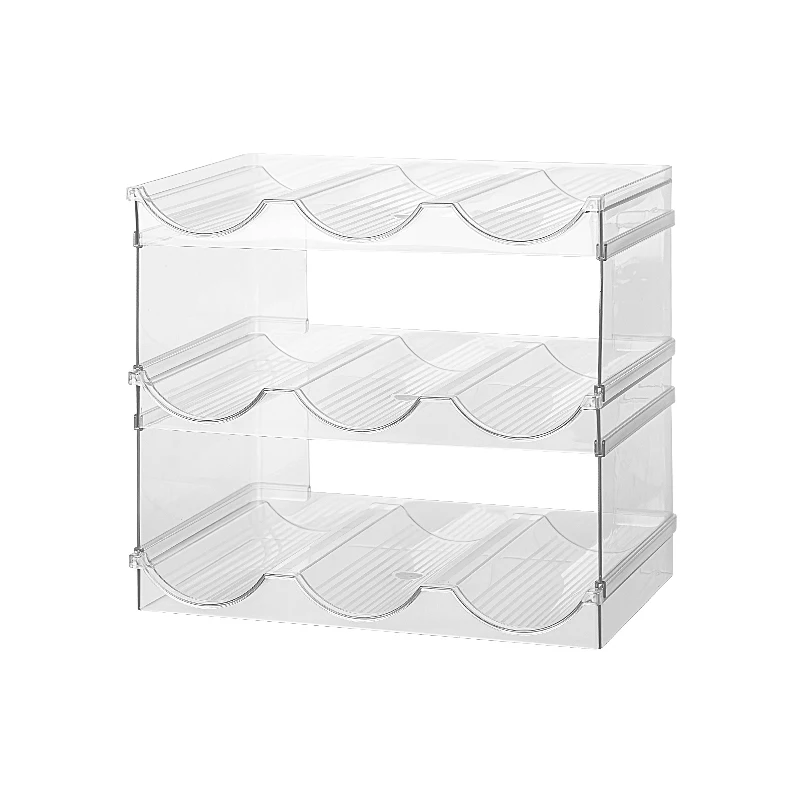 Plastic Wine Rack for 3 Wine Cabinet with Unique Style Wine Display Racks Bottle Holder