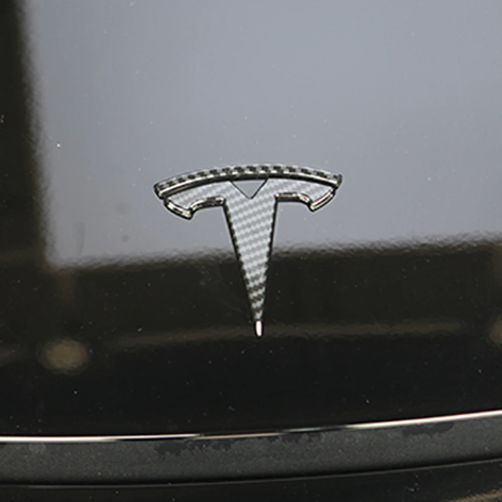 Carbon Fiber Car Decoration Custom Car Logo Sticker For Tesla Model 3