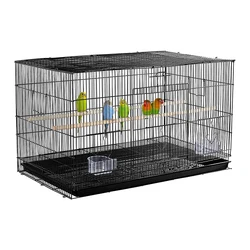 Steel Wires Parrot Cage Black Birds Sustainable 6 Kgs Bird Keeping Bird Perrot 45.5 X 45.5 X 77 Cm Push-up 1pc/carton Iron,metal