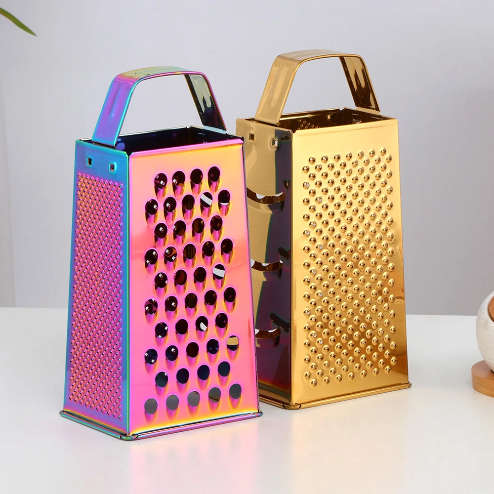 Stainless Steel Kitchen Grater Potato Slicer Vegetable Grater With Handle For Grinding Shredding & Slicing, Dishwasher Safe