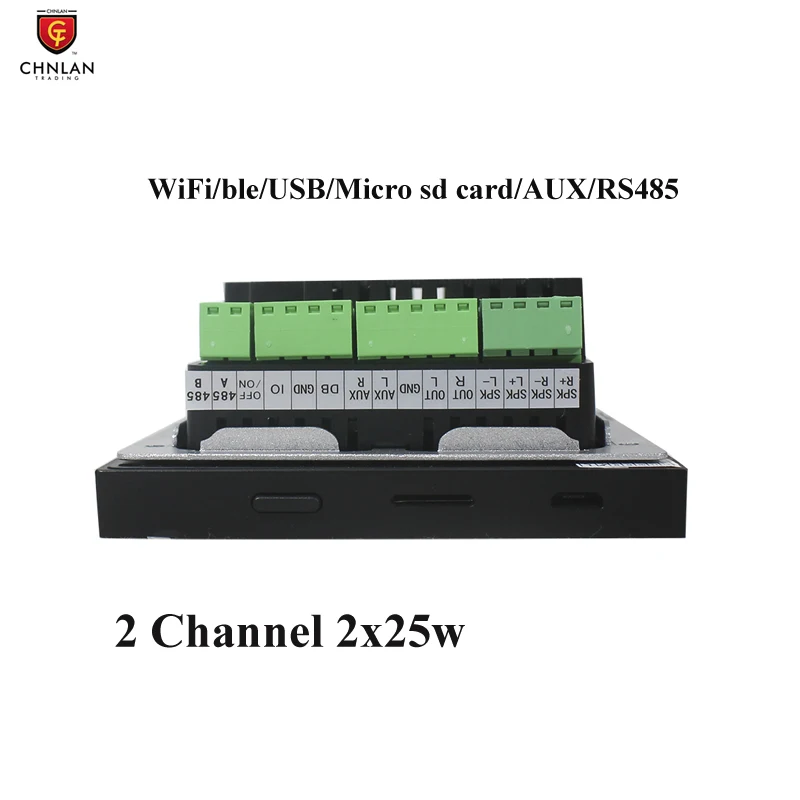 Hot Sell Multi Home Audio System 4 inch Smart control Panel 2x25w Bluetooth wall amplifier with Android/Tuya PA system