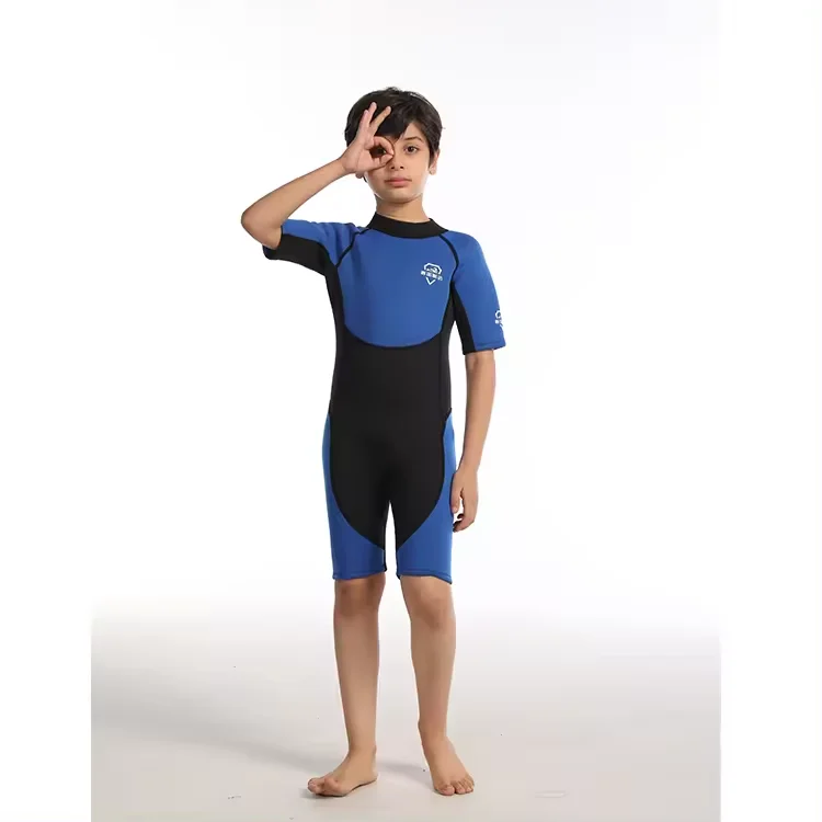 2024 3mm 5mm neoprene child swimsuit boys surf kids snorkel kids short wetsuit neoprene diving suits for children
