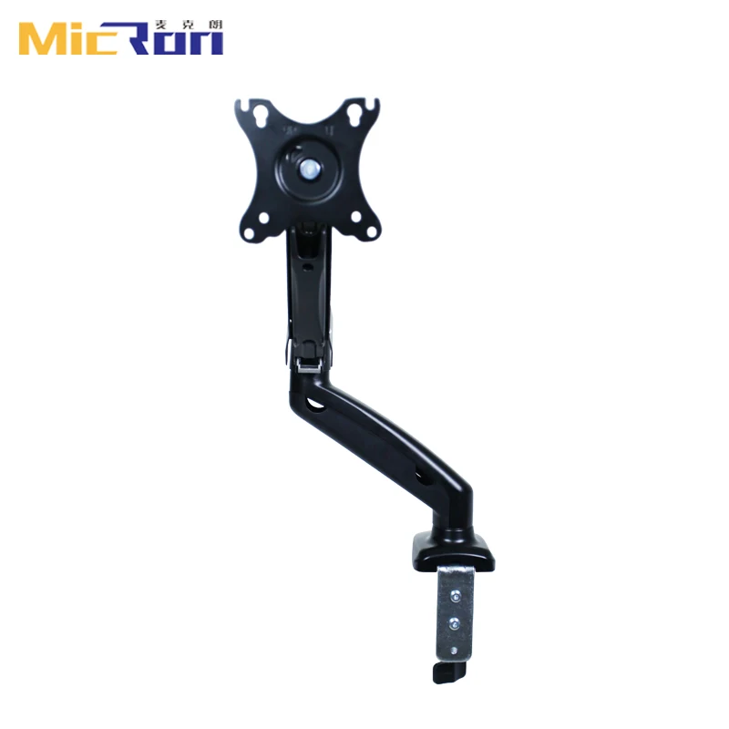 Single Monitor Desk Mount Fully Adjustable Gas Spring Monitor Arm for 13 to 27 Inch Screen