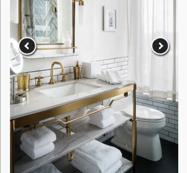 antique brass double basin washstand for transitional bathroom decor