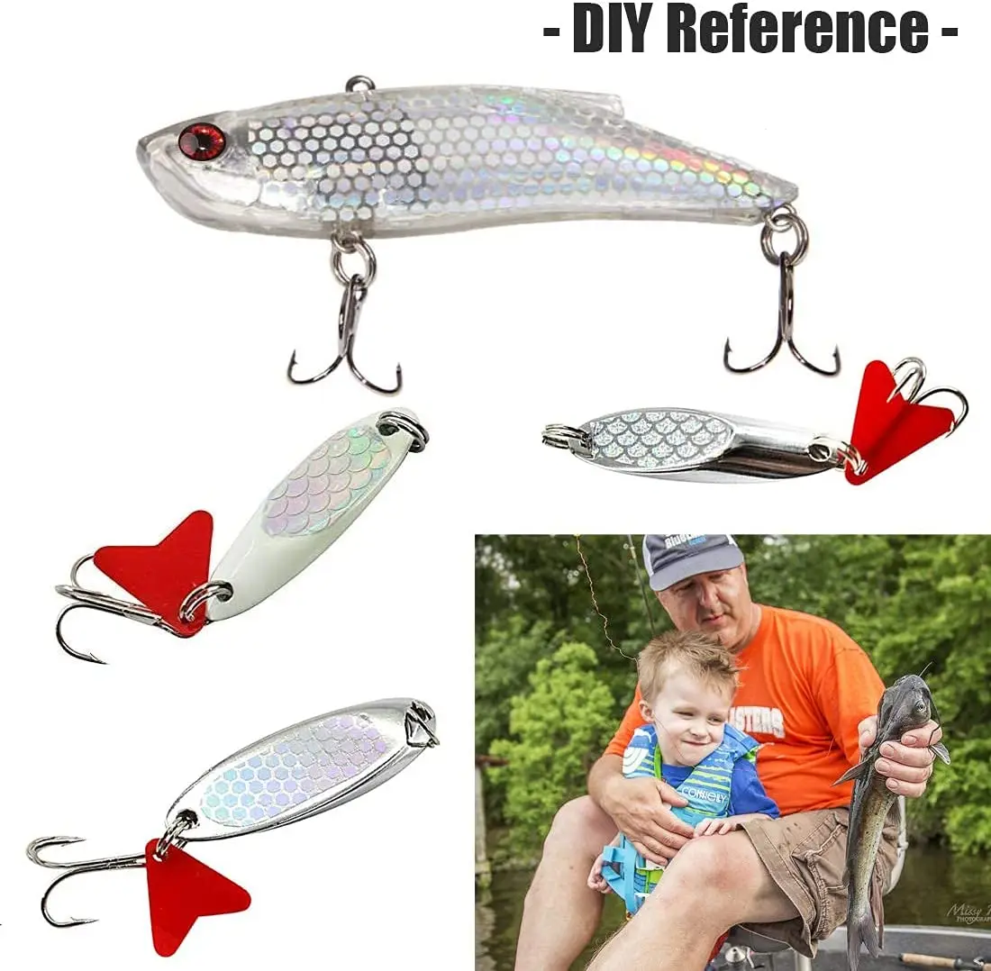 Fish Scales Tape Luminous Sticker Fish Scales Crafts DIY Flash Lure Tape for Metal Baits Fishing Lure Making