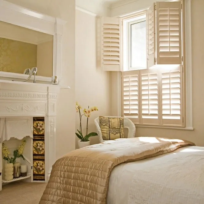 
Outdoor Window High Quality PVC Tier on Tier Plantation Shutters 