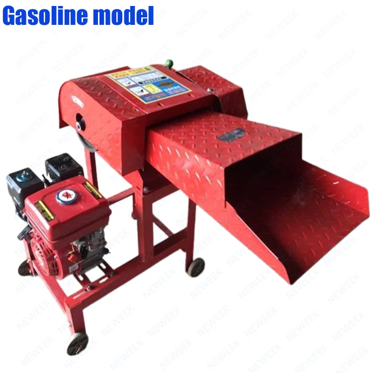 NEWEEK Electric Movable Animal Feed Crop Corn Stalk hay Chopper Grass Cutting Machine Chaff Cutter