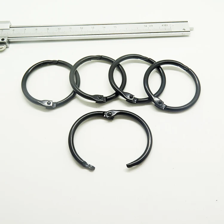 YIWANG черные 38 мм книжные связующие распашные кольца