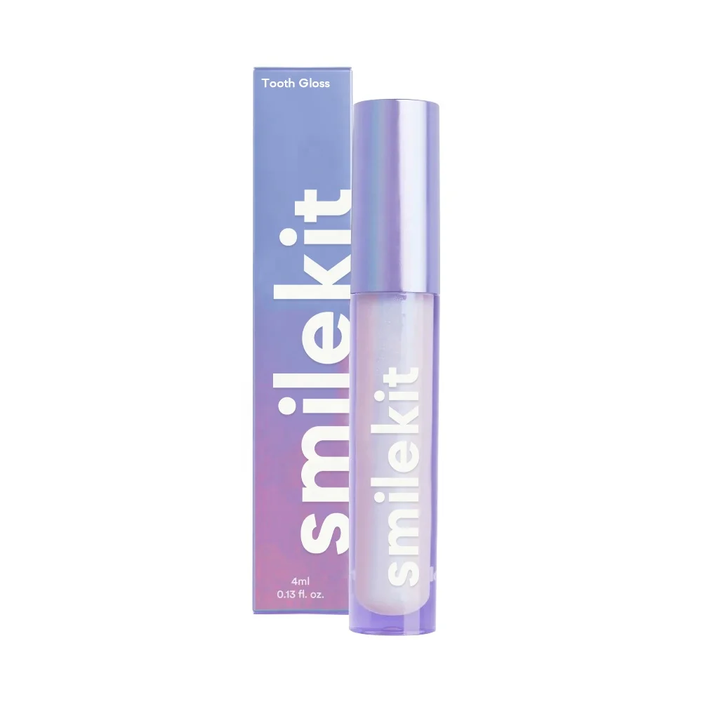 Private Label Wholesale Tooth Brighten Stick Purple Teeth Whitening Gloss Instant Whitening Wand