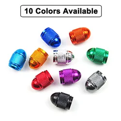 Bullet Valve Stem Caps Black Aluminum Alloy Tyre Wheel Air Dust Valve Caps Metal Dome Cone Shape Car Tire caps