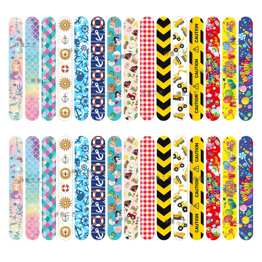 Slap Circle Bracelet Kids Slap Circle Party Wristband Popular Cartoon Bracelet