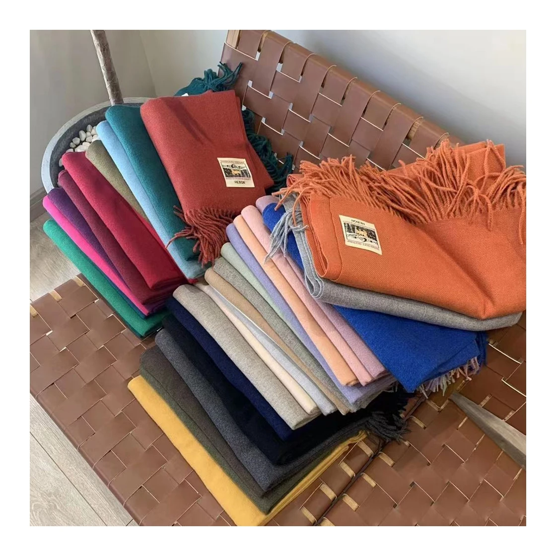 New Stylish Super Soft Casual Vintage Cashmere Fringe Scarfs Winter Cashmere Scarfs For Women