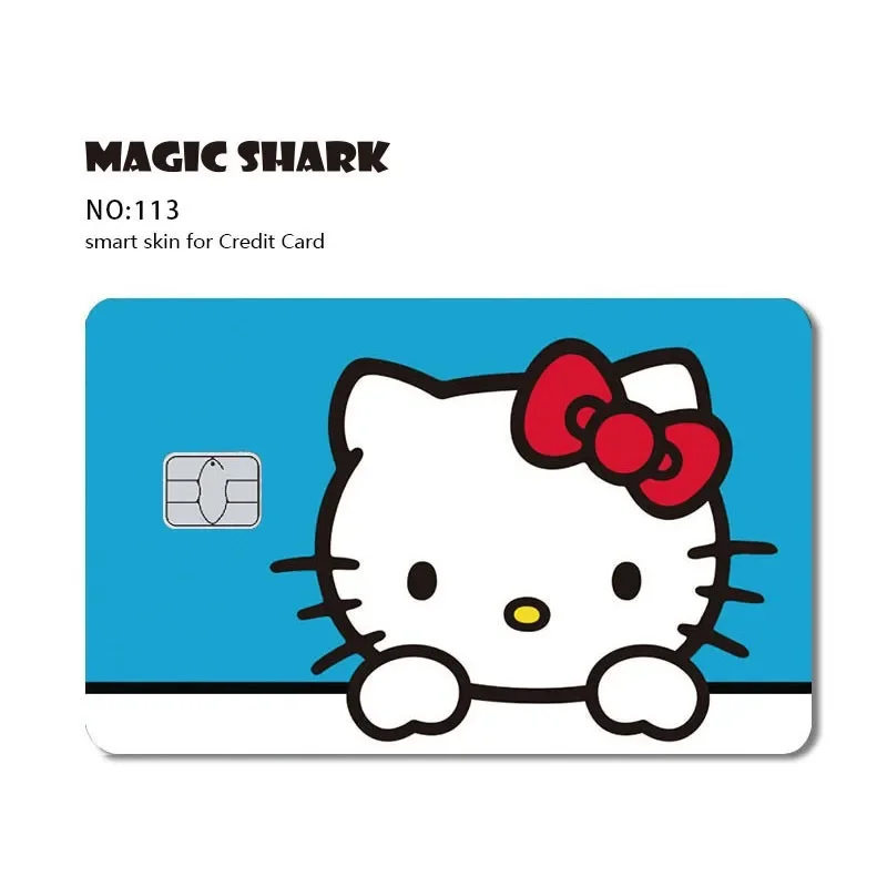 Волшебная Акула 3 м ПВХ УФ-печать на заказ логотип Вырезать виниловый Hello Kitty стикер для кредитной карты банкомата