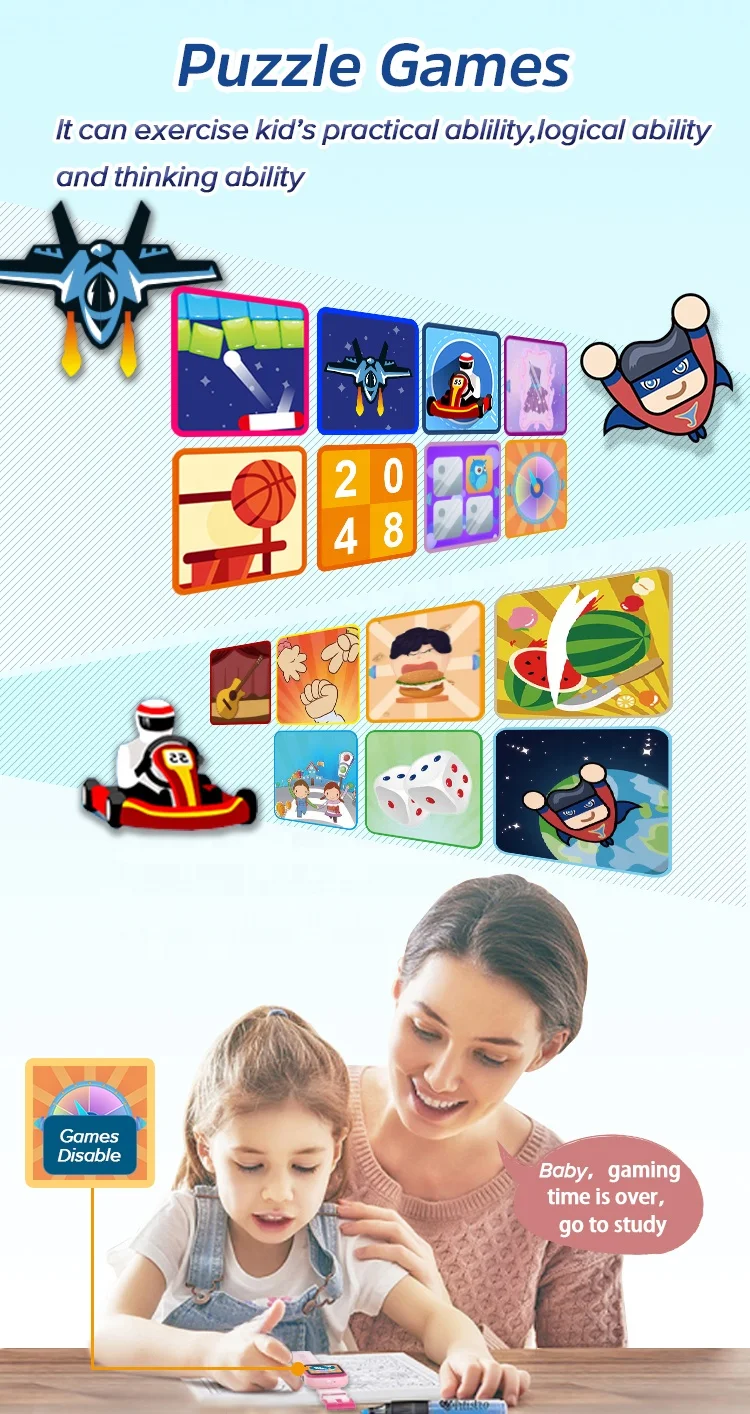 2023 Wholesale Hot Sale CTW11X 1.54 Inch HD Screen Kids Dual Camera Time Teacher Smart Watch with SD Card for Children