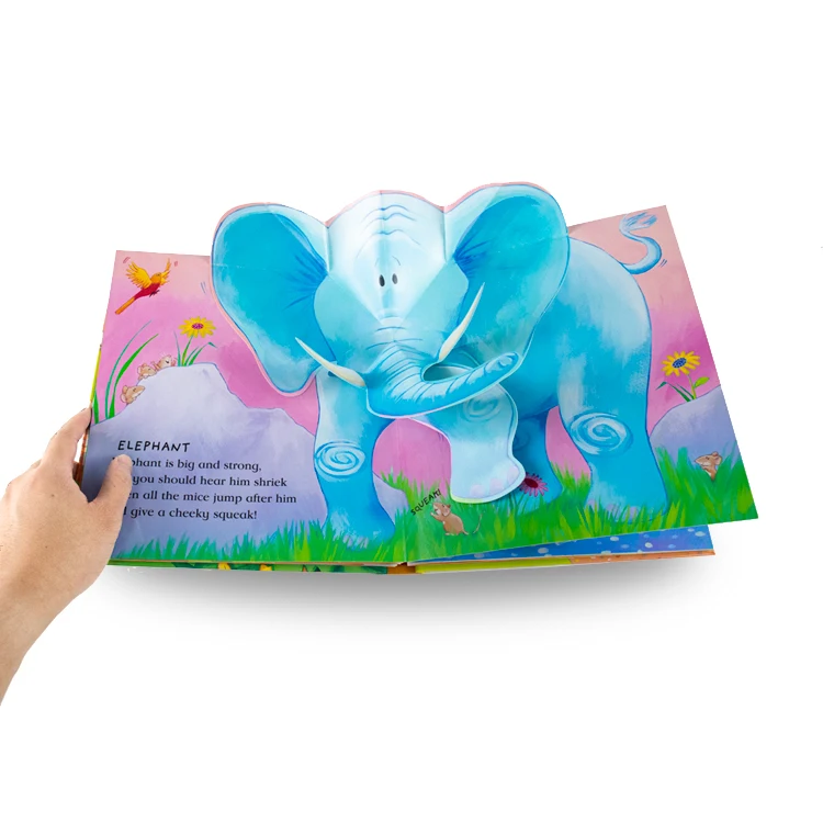 Factory Custom Pop-up Children Books Printing Story 3D Kids Board Book Printing