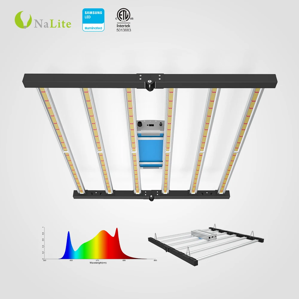 US Stock Full Spectrum 3500k Samsung LM301B 650w 6 bars 8 bars Foldable Hydroponic Led Grow Light