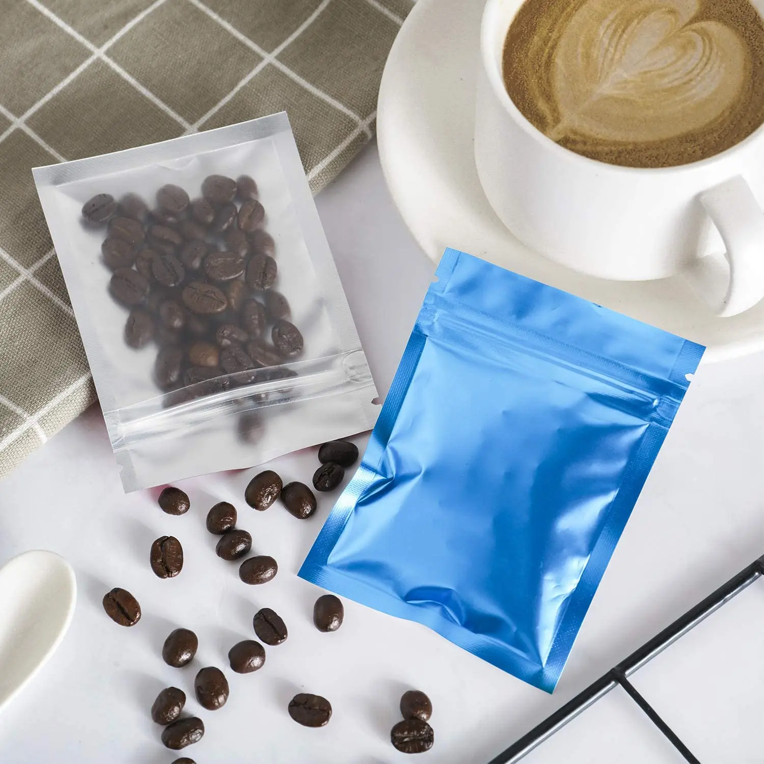 Resealable Smell Proof Bags Flat Clear Ziplock Food Storage PouchPlastic Packaging Foil Bags