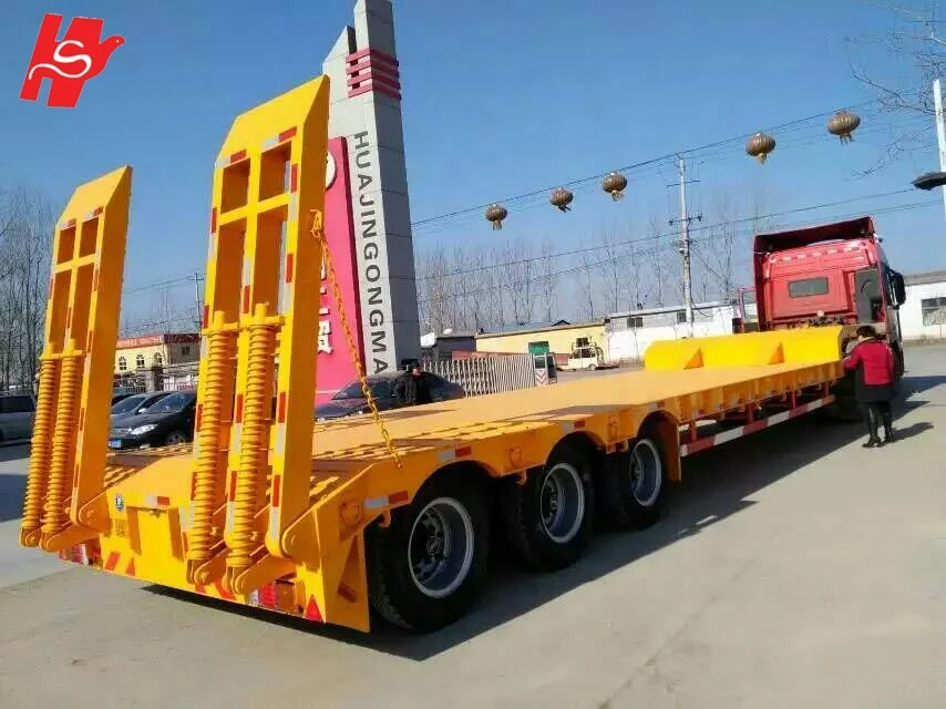  Hydraulic Gooseneck Detachable Low Bed/Lowboy Semi Truck Trailer For