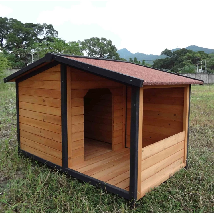 SDD011 Dog Kennels Large Outdoor Houses Wooden Wood Fashion SHUNDA Print Pet Cages Animal Poultry Husbandry Equipment