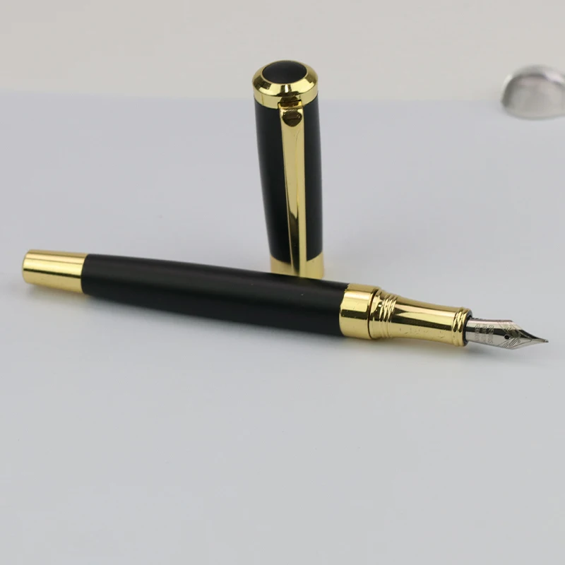 Luxury rose gold metal fountain pen nibs Custom Logo Business Gift Fountain Pen ink