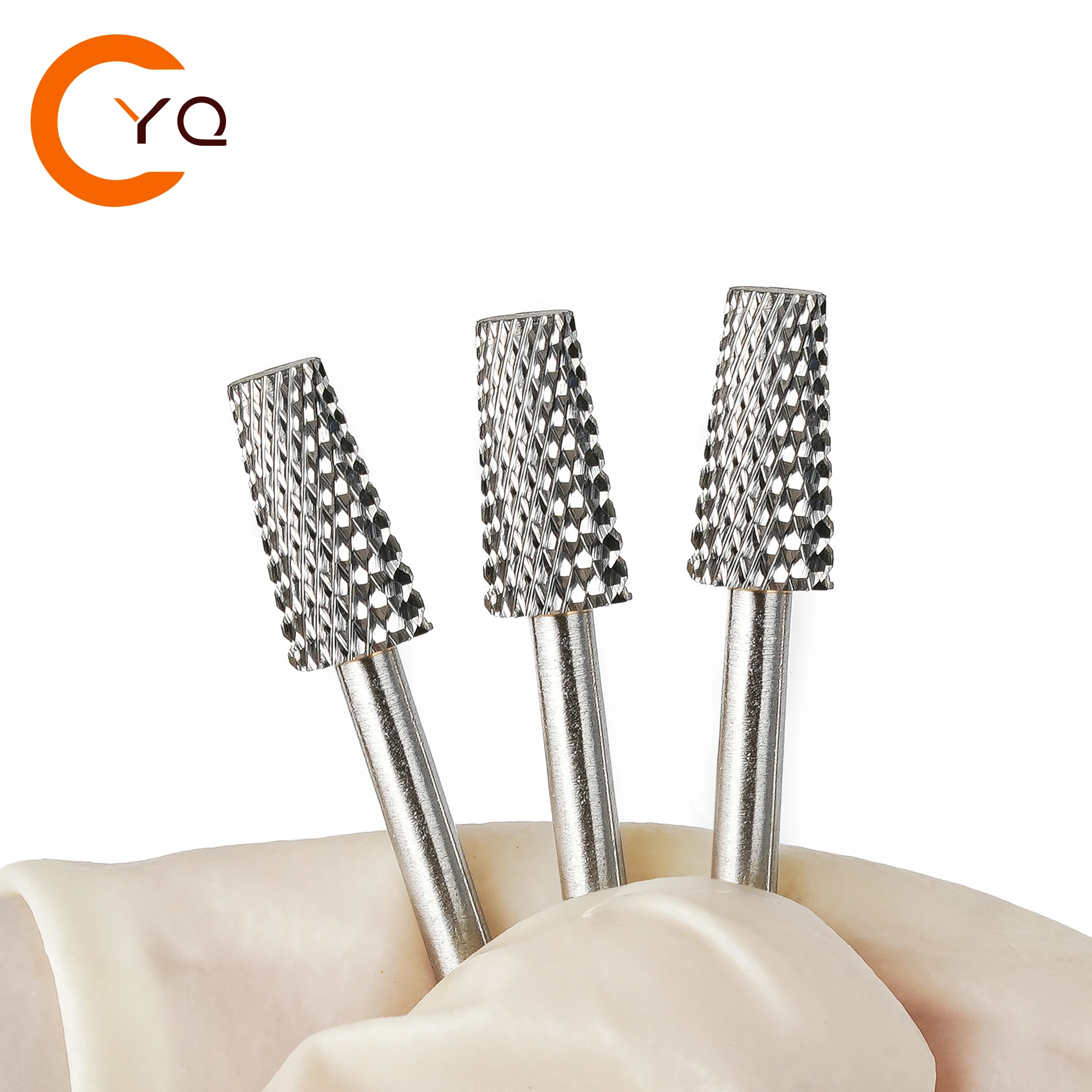 Tungsten Carbide Nail Drill Bits 6.0mm Flat Top for Right Hand Use Salon Manicure Remove Gel Polish