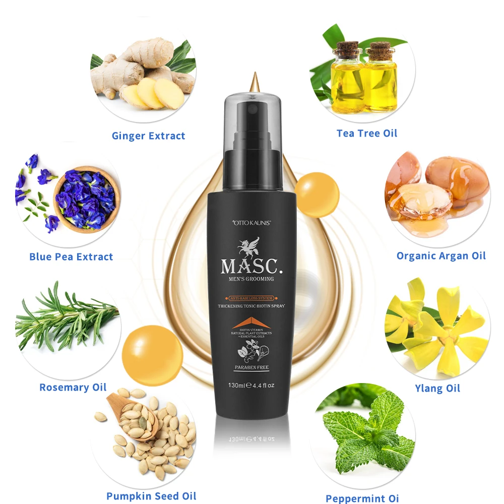 Free from Paraben Anti-hair Loss Argan Oil Thickening Tonic Biotin Hair Spray