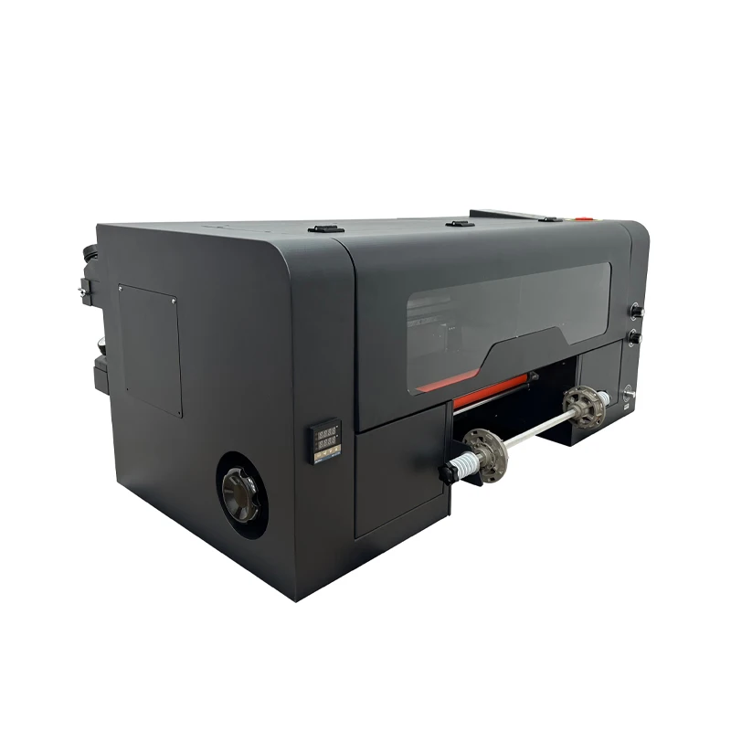 A3 12 inch 30cM 30 cm 3 4 heads i3200 roll to roll UV DTF Sticker printing printer with laminator UV  Stickers Printer