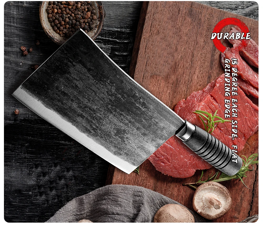 Кованый кухонный нож ручной работы профессиональный шеф-повар деревянная ручка кованый для