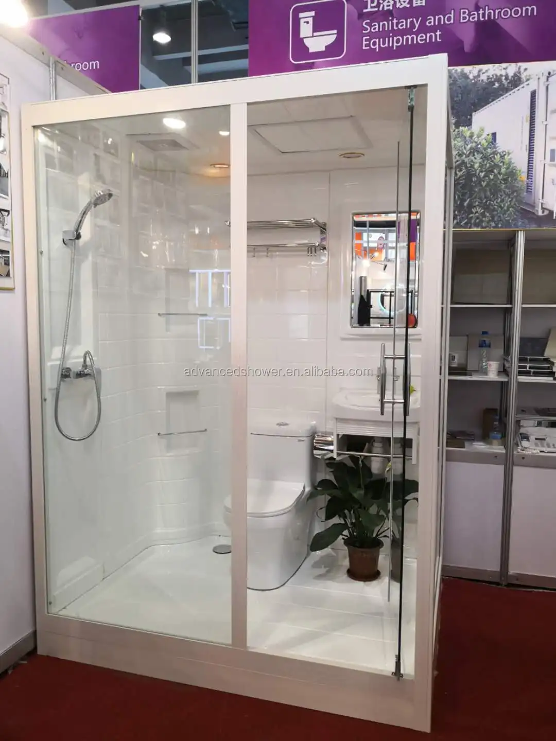 AN1216 modular portable all in one bathroom pod student accomodation dormitory  shower room for trailer house motel