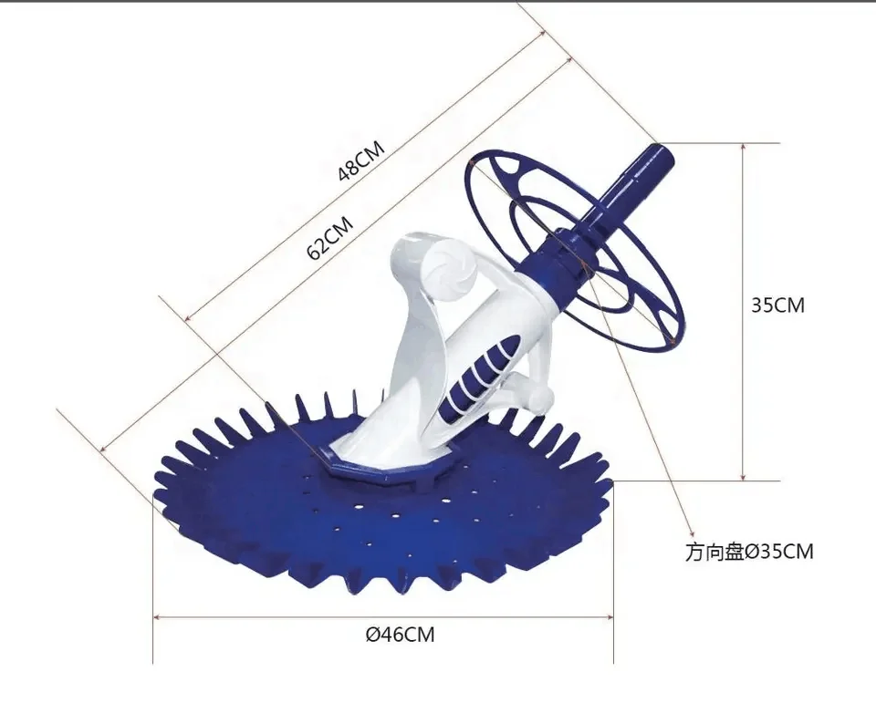 Climbing Wall Automatic pool cleaner for inground pool with 10M hoses