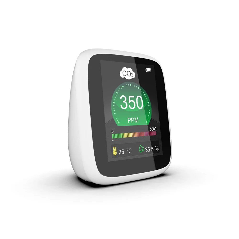 Mini CO2 Meter with NDIR Sensor Manually Calibrated Air Quality Monitoring System Gas Alarm for Home and Office Use