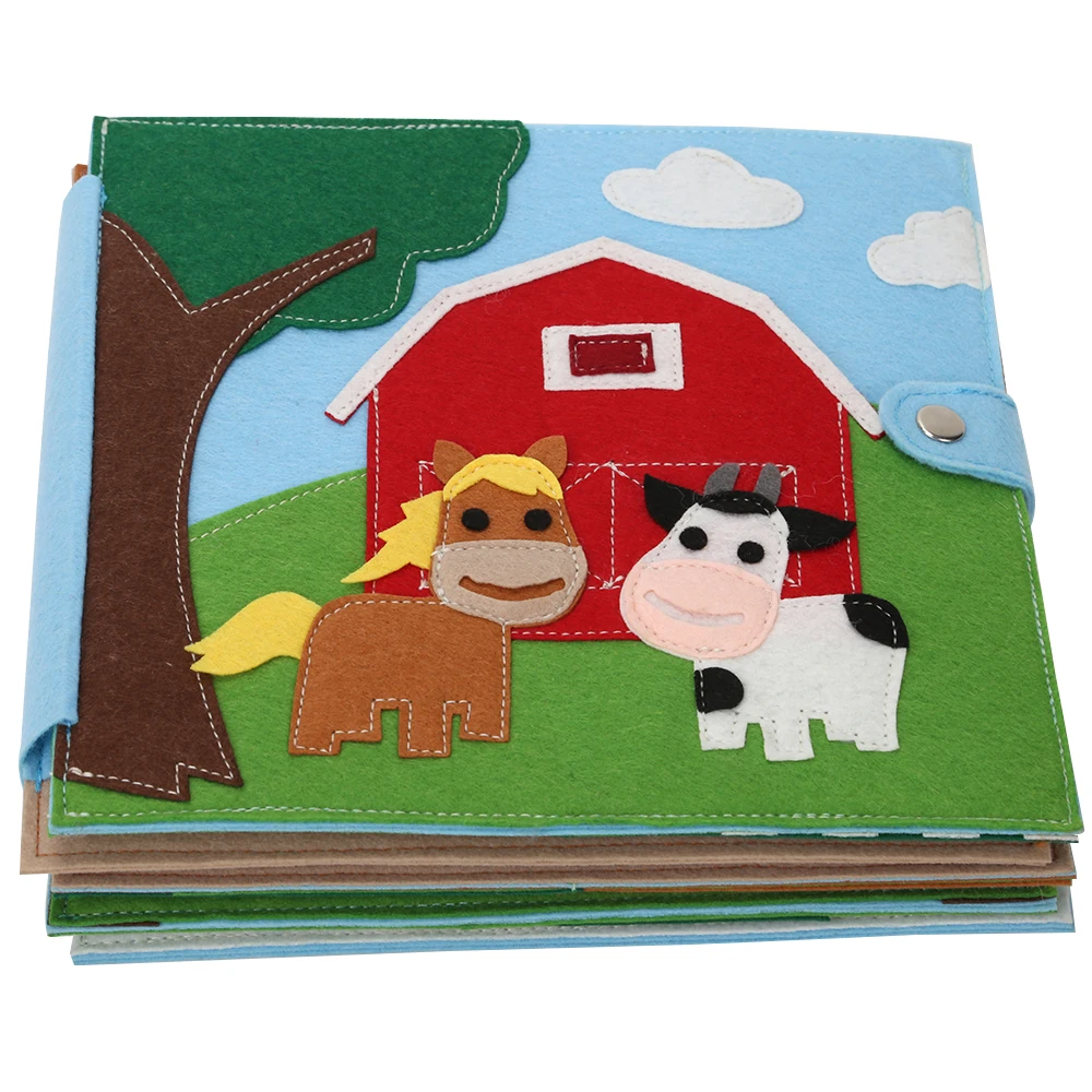 Montessori Busy Book Toys Game book doctor rabbit farm education busy book busy board learning toys