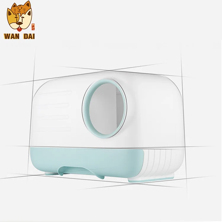 
Retro modeling design front entry cat litter box large capacity cat litter box with Ozone deodorization function 