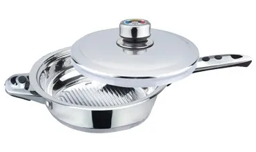 Non stick Polished pots and pan set stainless steel cookware set with Induction Bottom