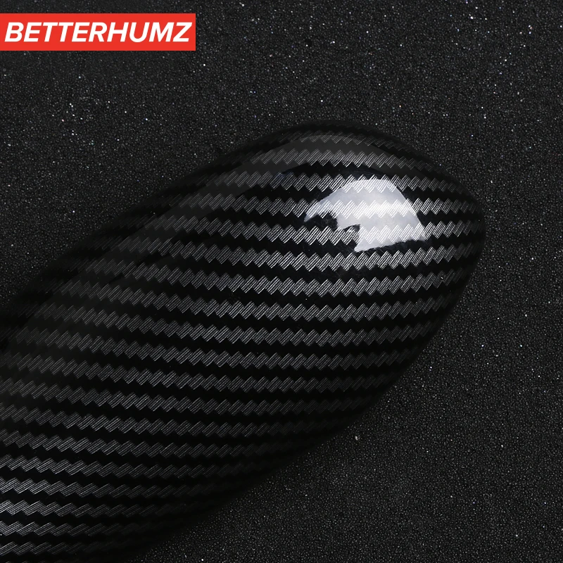 BETTERHUMZ For BMW G30 G11 G01 G02 G32 5 Series X3 X4 6GT Accessories Carbon Fiber Car Gear Shift Knob ABS Cover Frame Sticker