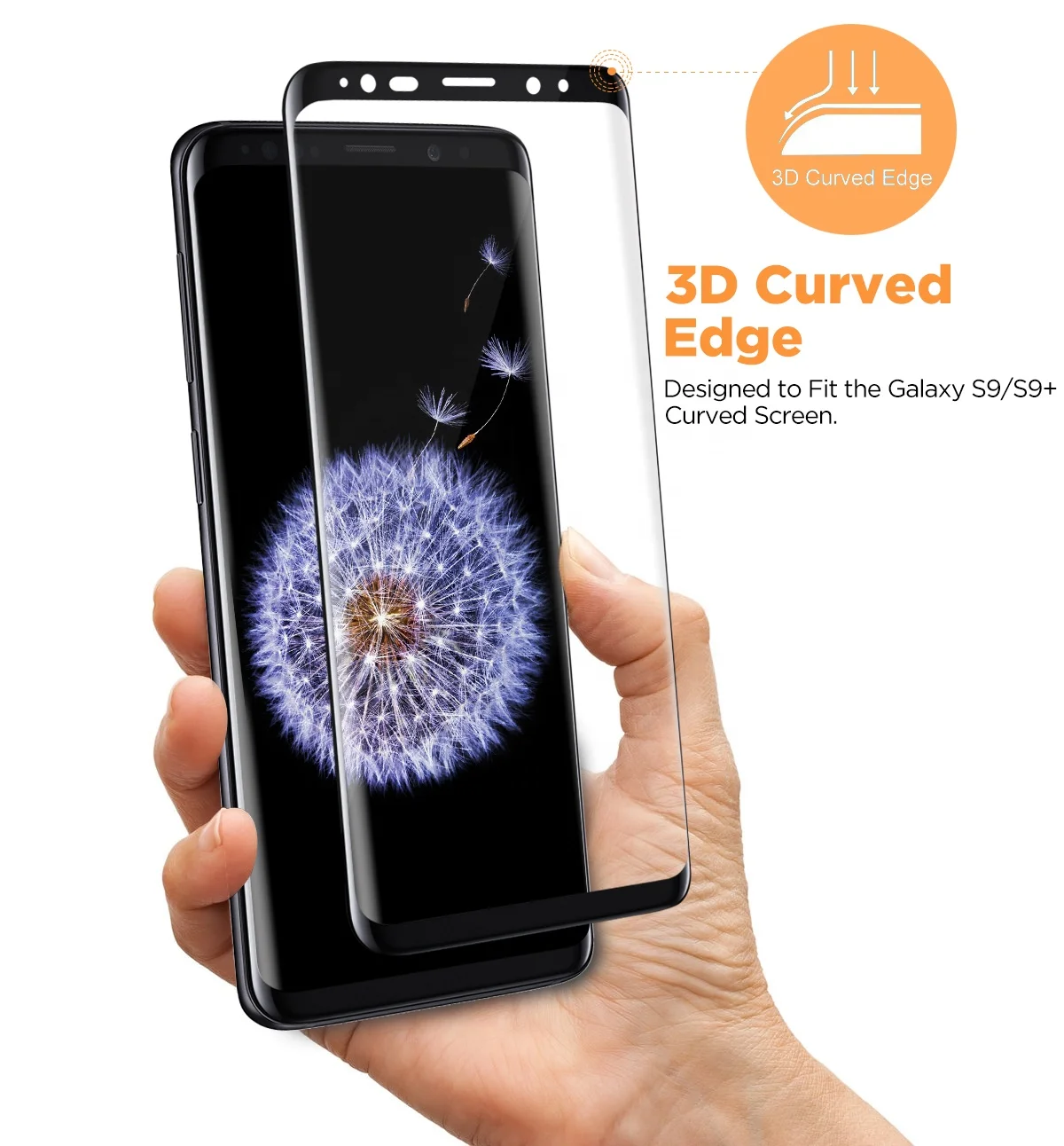 Закаленное стекло 9H с полным покрытием для Samsung Note 8/S9 производитель