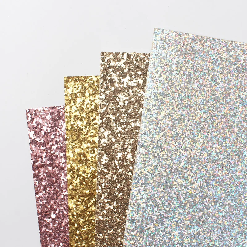 Manufacture 12 x 12 Inch glitter board paper 280gsm single side glitter paper