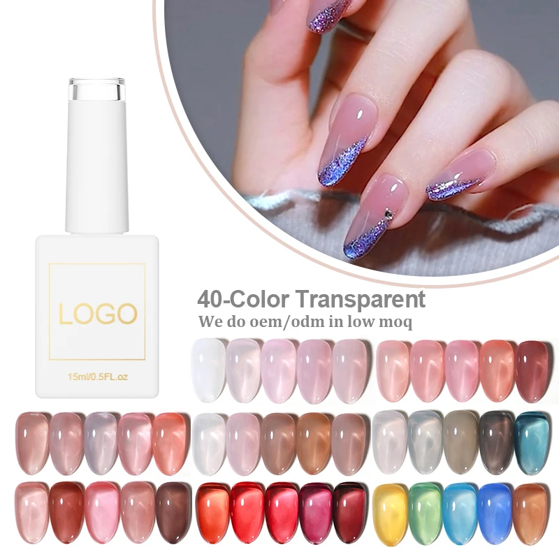Vendeeni Summer Collection Translucent Non Toxic Clear Jelly Nail Suppliers Gel Polish Private Label