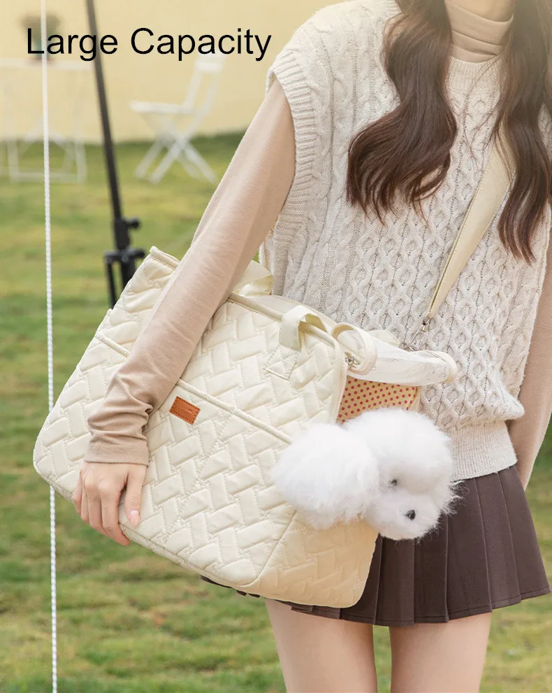 Fashion Lightweight Tote Bag Portable Shoulder Bag Breathable Handbag Cat Dog Travelling Carrier Bag for Pets